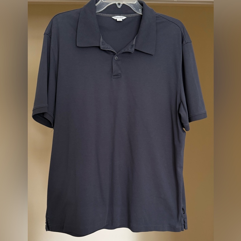 Calvin Klein Men's Polo Shirt - Dark Gray